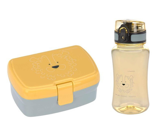 Lassig Zestaw Lunchbox + butelka 460 ml About Friends Lew - 1058067 - zdjęcie